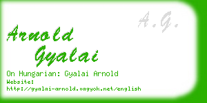 arnold gyalai business card